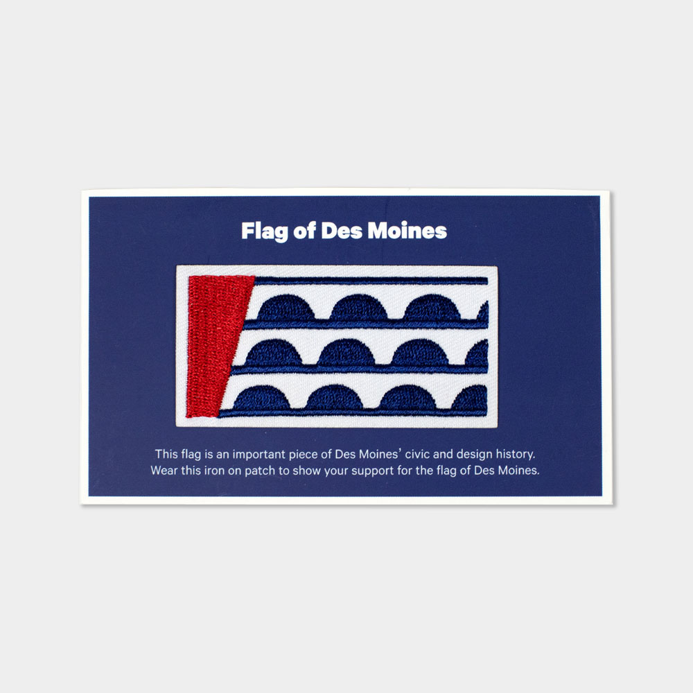 Des Moines Flag Embroidered Iron-on Patch