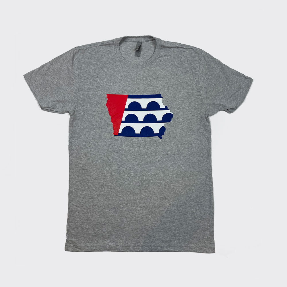 Vintage Des Moines Logo Iowa T-Shirt (heather grey)