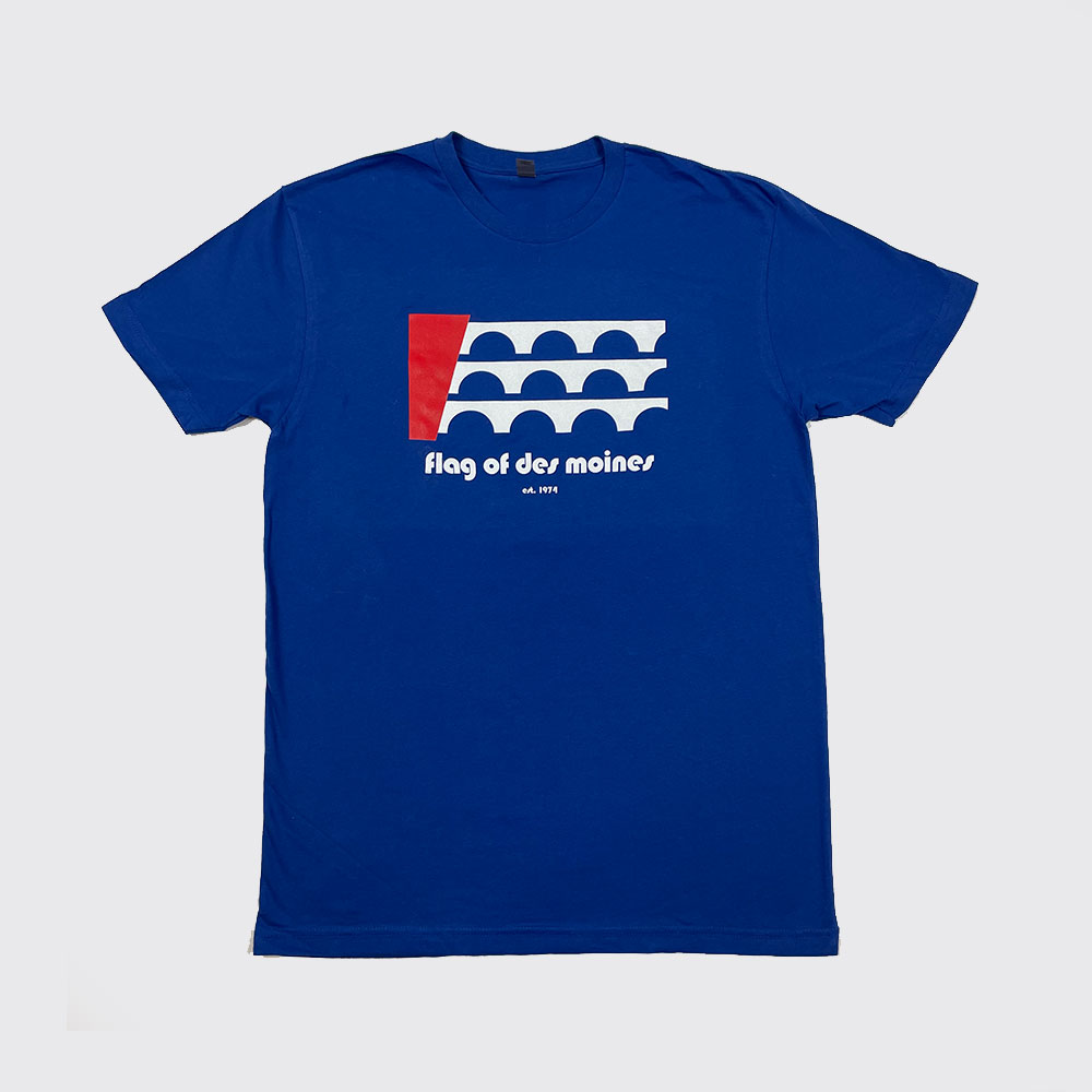 Des Moines Flag Logo T-shirt (navy blue)
